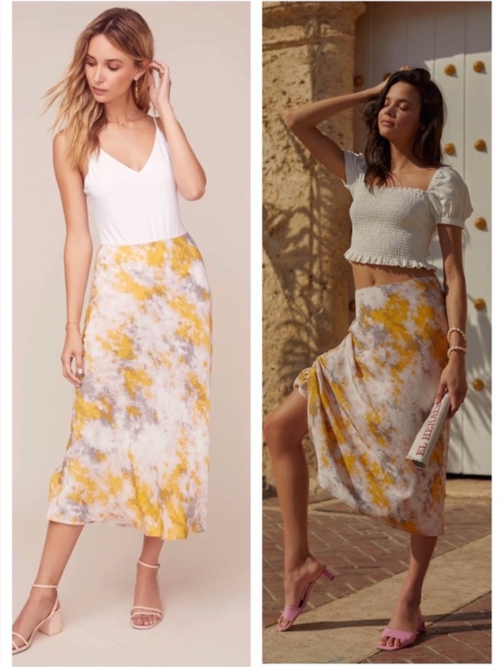 Anthropologie Nava Tie Dye Midi Size L